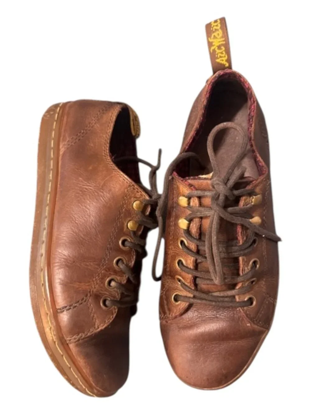 Dr. Martens Samira Lace-Up Shoes Women's Size 7 Brown Leather AW004 Vintage
